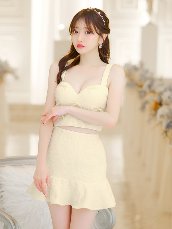 画像10: 【送料無料！】リボンセットアップミニドレス/キャバドレス【XS-Mサイズ/2カラー】[OF03] 【YN】dzcs