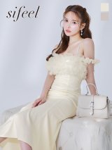 【sifeel/シフィール】ボリュームレースオフショルマーメイドミディアムワンピースドレス/キャバドレス【S-Lサイズ/2カラー】[OF03] 【YN】dzwuLD
