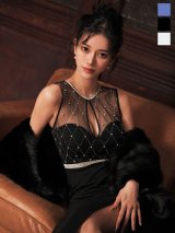 送料無料!ビジューチュールアメスリスリットロングドレス/キャバドレス【S-Lサイズ/3カラー】【一部予約商品/12月下旬発送予定】[OF03] 【YN】dzc