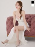 【即日発送】送料無料！パールビジュースパンコールキャミロングドレス/キャバドレス【S-Lサイズ/2カラー】[OF03] 【YN】dzw