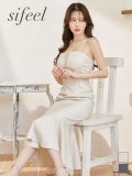 【即日発送】【送料無料！】【sifeel/シフィール】フロントジップキャミソールマーメイドミディアムドレス/キャバドレス【S-Lサイズ/2カラー】[OF03] 【YN】dzweLD
