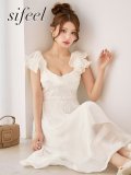 【sifeel/シフィール】フリルショルダーミディアムワンピースドレス/キャバドレス【S-Lサイズ/1カラー】[OF03] 【YN】dzqvLD