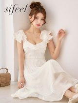 【sifeel/シフィール】フリルショルダーミディアムワンピースドレス/キャバドレス【S-Lサイズ/1カラー】[OF03] 【YN】dzqvLD