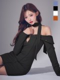 【即日発送】2WAYネックロングスリーブオフショルタイトミニドレス/キャバドレス【XS-Lサイズ/4カラー】[OF03] 【YN】dzcAG