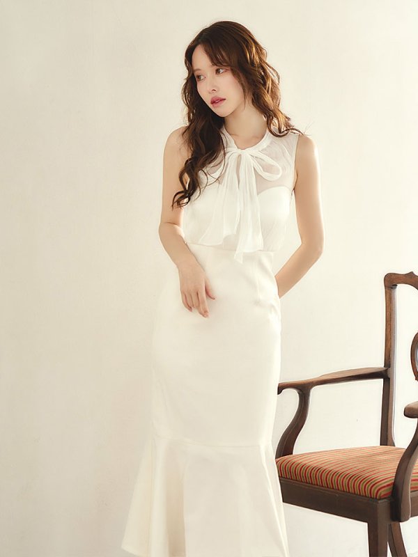 画像10: リボンマーメイドワンピースドレス/キャバドレス【S-Lサイズ/2カラー】[OF03]【YN】dzcLD