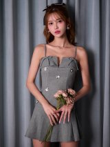 フラワースパンコールリボンキャミソールプリーツミニドレス/キャバドレス【XS-Lサイズ/1カラー】[OF03]【YN】dzwvAG