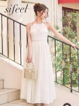 【sifeel/シフィール】ホルターネック/シャーリング/ノースリーブ/背中見せ/フレア/ワンピース/キャバドレス【S-Lサイズ/1カラー】[OF03]【YN】dzmsLD