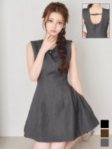 バックオープンフレアミニドレス/キャバドレス【S-Mサイズ/3カラー】[OF03] 【YN】dzy