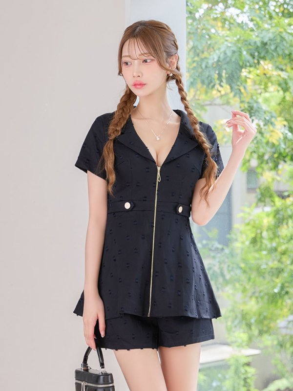 ネイビー　モデル：るりぴ　身長：165cm　着用サイズ：Sサイズ