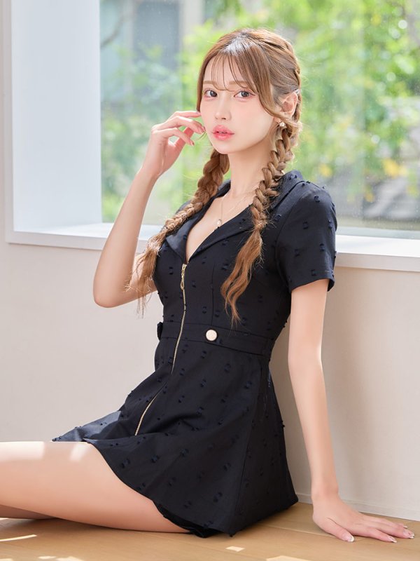ネイビー　モデル：るりぴ　身長：165cm　着用サイズ：Sサイズ