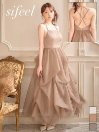 送料無料！【sifeel/シフィール】アメスリ/キャミソール/ホルターネック/シフォン生地/無地/レイヤード/ワンピース/キャバドレス【XS-Mサイズ/3カラー】[OF03]【YN】dzmgLD【一部予約商品/8月下旬-9月中旬発送予定】