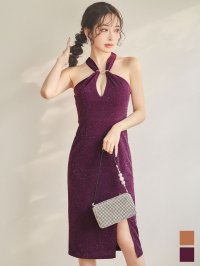 ゴールドビジューラメストレッチミディアムドレス/キャバドレス【S-Lサイズ/2カラー】[OF03]【YN】dzwvFV