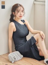 ノースリーブラメタイトスリットミディアムドレス/キャバドレス【XS-Mサイズ/2カラー】[OF03]【YN】dzwvFV