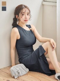 ノースリーブラメタイトスリットミディアムドレス/キャバドレス【XS-Mサイズ/2カラー】[OF03]【YN】dzwvFV