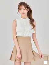 送料無料！シフォン/2ピース風/プリーツ/パール/ノースリーブ/胸閉じ/ミニドレス/キャバドレス【XS-Mサイズ/2カラー】[OF03]【YN】dzwvIA