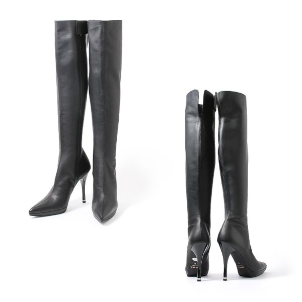 画像5: 【COMEX】 2color/ 11cmヒール/  ニーハイブーツ/ フルジップ/ ライブブーツ/ ハイヒール/ ポインテッドトゥ/ ピンヒール/ ブーツ[OF02JH]