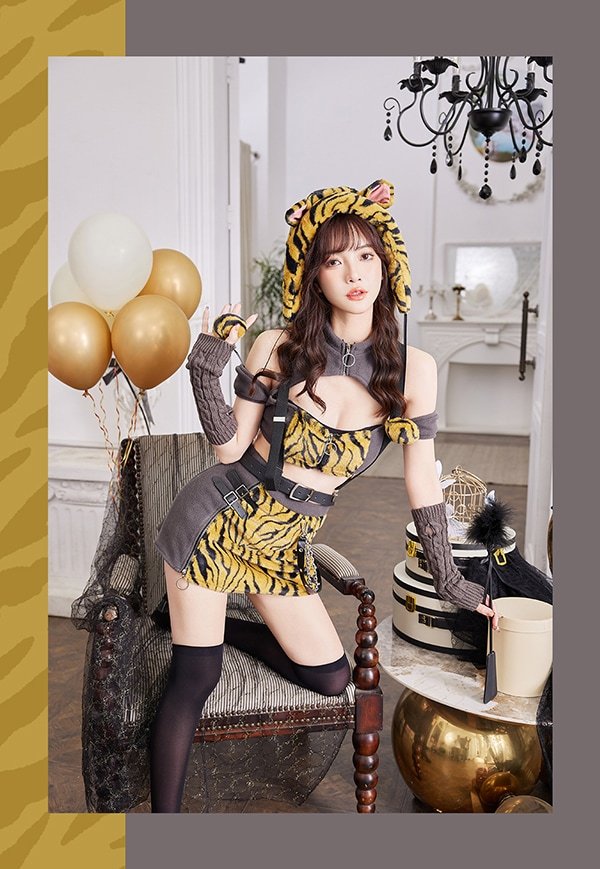 画像7: 【即日発送】ハンサムファーニットタイガー【マリームーン】【ハロウィンコスプレ9点セット】【フリーサイズ/1カラー】[OF04]