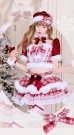 画像4: 【クリスマスコスプレ11点セット】【Malymoon/マリームーン】ホワイトヴェールチェックサンタ【2サイズ/1カラー】【予約/12月上旬発送予定】[HC03] (4)