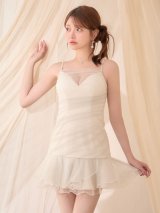 送料無料！キャミ/ビジュー/チュール/タイト/マーメイド/ティアード/ミニドレス/キャバドレス【XS-Mサイズ/1カラー】[OF03]【YN】dzwvBF