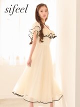 【sifeel/シフィール】送料無料！オフショル/ホルターネック/チュール/レース/パイピング/ワンピース/ロングドレス/キャバドレス【S-Lサイズ/1カラー】[OF03]【YN】dzmvLD