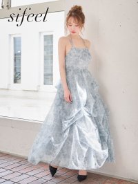 【sifeel/シフィール】花柄/アメスリ/キャミソール/ホルターネック/シフォン/レイヤード/フレア/ワンピース/キャバドレス【XS-Mサイズ/1カラー】[OF03]【YN】dzmgLD【予約商品/8月上旬発送予定】