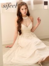 【sifeel/シフィール】シアー/レース/アメスリ/ノースリーブ/フレア/ワンピース/ロングドレス/キャバドレス【XS-Mサイズ/2カラー】[OF03]【YN】dzjyLD【予約商品/9月上旬発送予定】