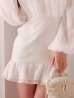 ホワイト　モデル：るりぴ　身長：165cm　着用サイズ：Sサイズ