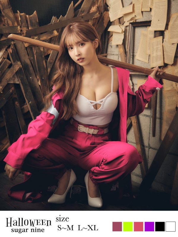 画像4: 【即日発送】メンズ向け！XXL登場！特攻服コスプレセット【sugar nineハロウィン4点セット】【S-XLサイズ/8カラー】(7137SB)[HC03]