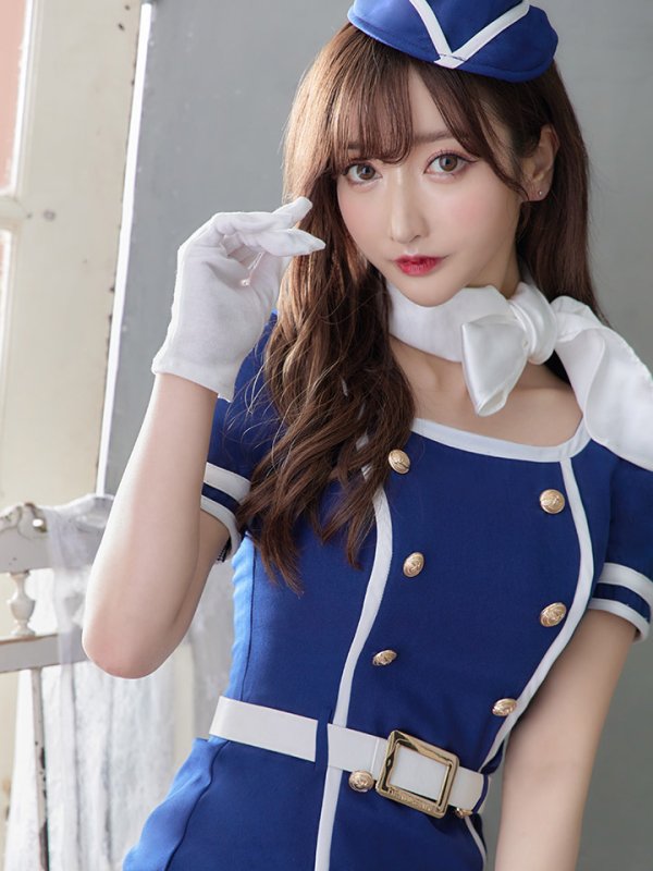 画像11: 【即日発送】CAコスプレセット【ハロウィン】5点セット CAコスプレセット [HC03]