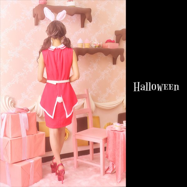 画像4: 【SALE!!】【即日発送】ピンクドールバニー【ハロウィンコスプレ5点セット】【S-XLサイズ/1カラー】[OF01]