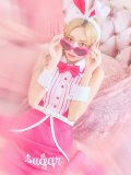 【値下げ！】【即日発送】【ハロウィン】ピンクドールバニーコスプレ【コスプレ5点セット】（5722meganeSB）【S-XLサイズ/1カラー】[YMT]