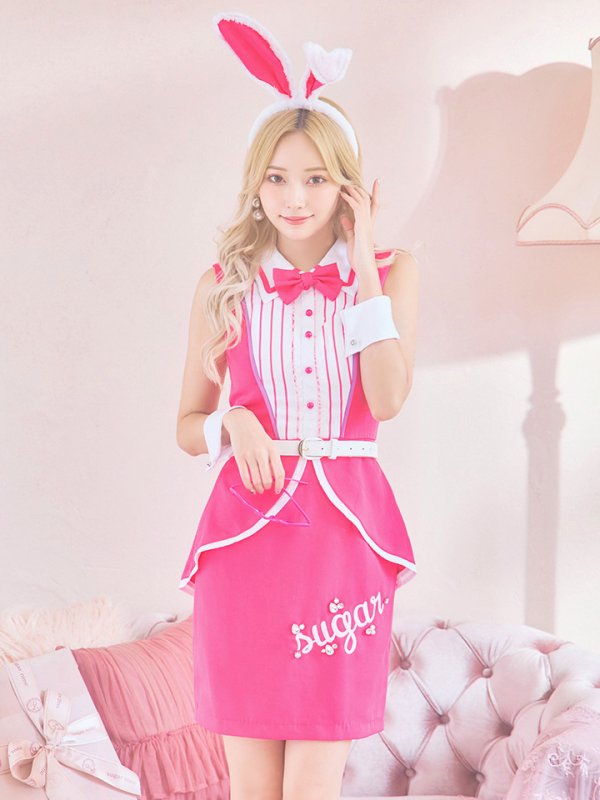 画像10: 【SALE!!】【即日発送】【ハロウィン】ピンクドールバニーコスプレ【コスプレ5点セット】（5722meganeSB）【S-XLサイズ/1カラー】[OF01]