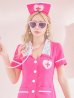 画像16: 【値下げ！】【即日発送】【ハロウィン】ピンクナースコスプレセット【コスプレ2点セット】【S-Lサイズ/1カラー】(6731sockSB/ch02)[HC02]
