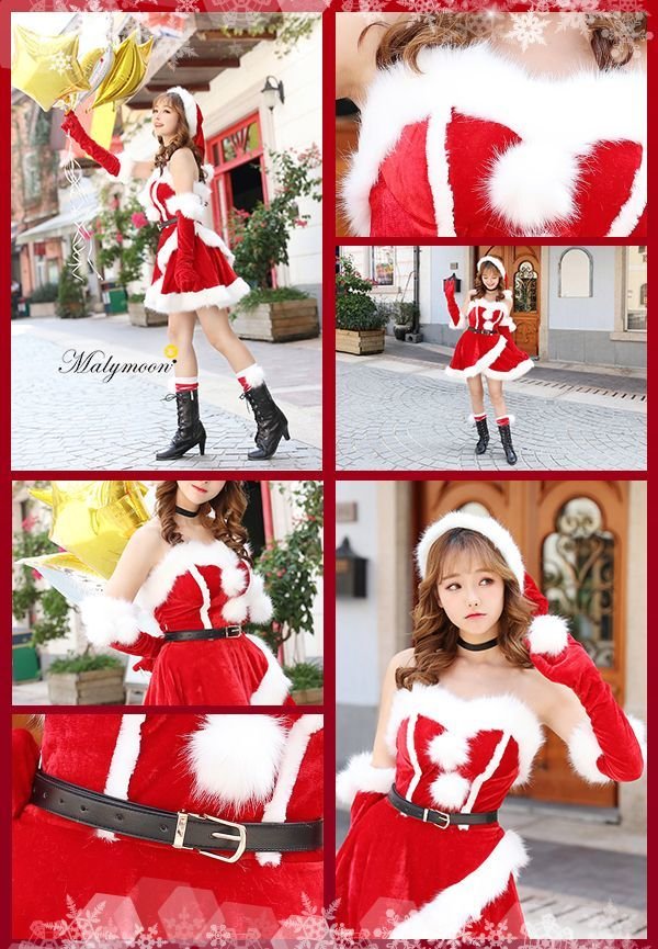 画像7: 【即日発送】【X'mas6点セット】【マリームーン】セクシーサンタ＆トナカイコスプレ【フリーサイズ/2カラー】[YMT]
