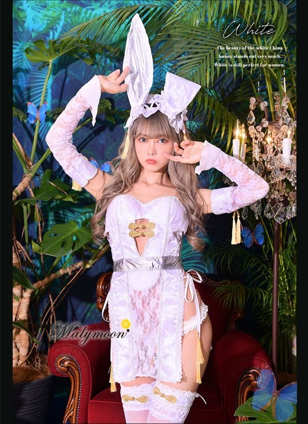 画像10: 【即日発送】チャイナバニーガール《高級コスランジェリー9点セット》【Dreamy Doll Premium/ドリーミードールプレミアム】【フリーサイズ/2カラー】[HC03]