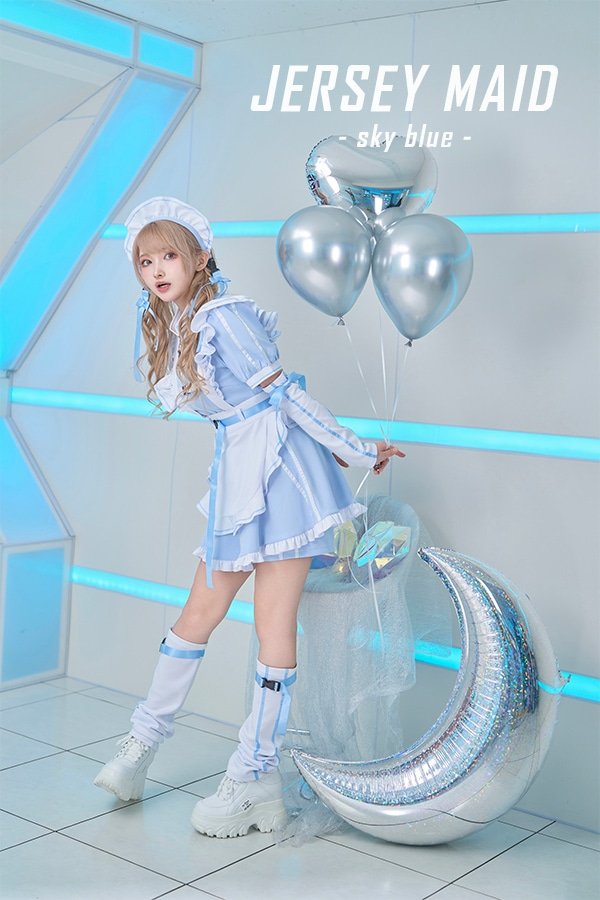 画像8: 【即日発送】アクセントラインハーネスジャージメイド【マリームーン】【ハロウィンコスプレ6点セット】【フリーサイズ/3カラー】[HC03]