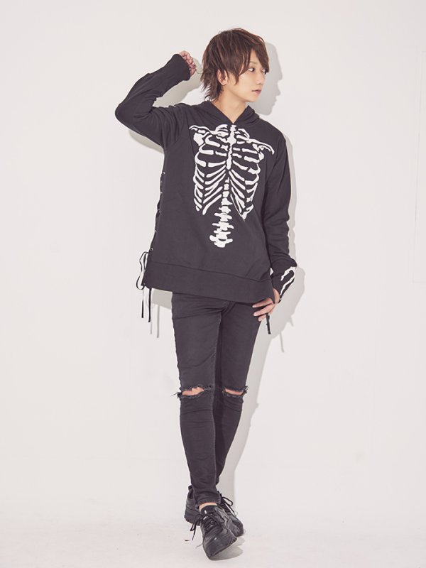 画像6: 【SALE!!】【即日発送】スカルプリントパーカーコスプレ【sugar nineハロウィンコスプレ】【S-Mサイズ/2カラー】【HC02】