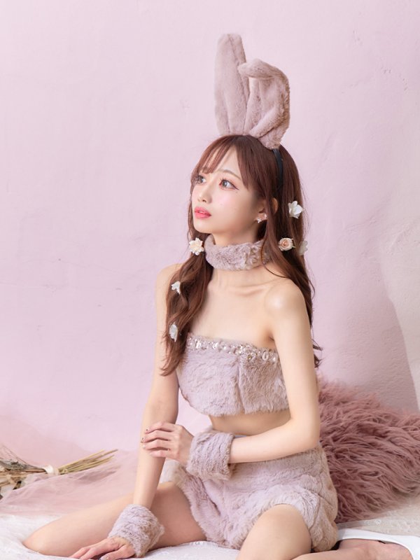 画像5: もこもこバニーコスプレ/アニマルコスプレセット【sugar nineハロウィンコスプレ6点セット】【FREEサイズ/4カラー】[HC03]