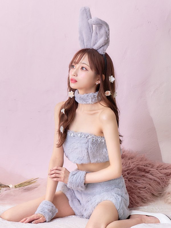 画像14: もこもこバニーコスプレ/アニマルコスプレセット【sugar nineハロウィンコスプレ6点セット】【FREEサイズ/4カラー】[HC03]