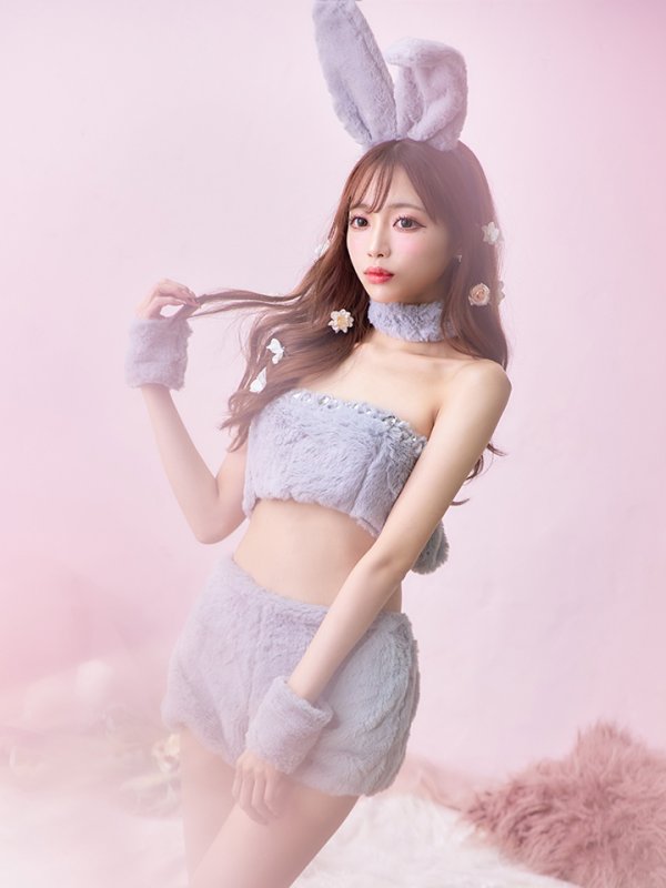 画像5: もこもこバニーコスプレ/アニマルコスプレセット【sugar nineハロウィンコスプレ6点セット】【FREEサイズ/4カラー】[HC03]