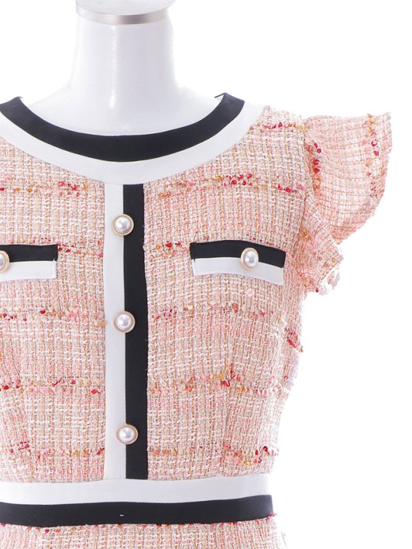 画像19: SALE!ツイードマーメイドスカートドレス/ボーダー柄/谷間隠し/背中隠し/ノースリーブ/フリル袖/ミニドレス/キャバドレス 【S-Lサイズ/1カラー】[HC02-X] 【SB】dzw