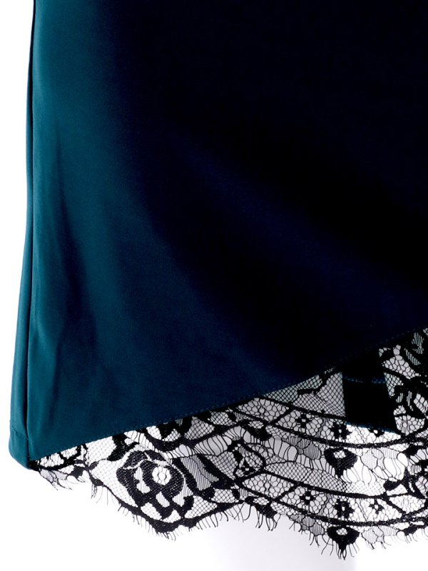 画像18: SALE!ノースリーブ/谷間見せ/レースアップ/オープンショルダー/タイトスカート/刺繍/レース/フリル/ミニドレス/キャバドレス【S-Lサイズ/2カラー】[OF01-U] 【SB】