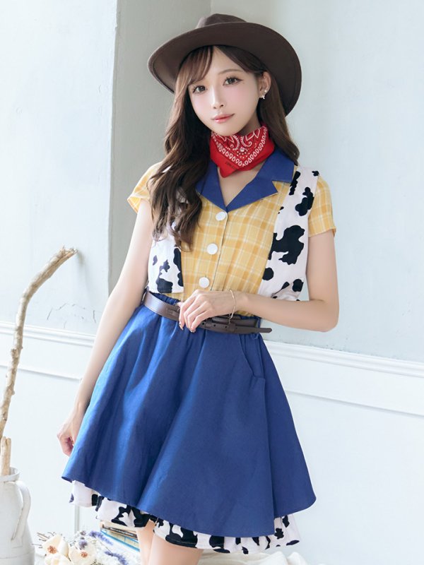 画像4: 【SALE!!】【即日発送】カウガールコスプレセット【sugar nineハロウィンコスプレ5点セット】【S-XLサイズ/1カラー】【HC03】