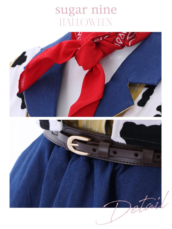 画像13: 【SALE!!】【即日発送】カウガールコスプレセット【sugar nineハロウィンコスプレ5点セット】【S-XLサイズ/1カラー】【HC03】