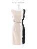 画像14: SALE!トリコロールカラーノースリーブドレス/無地/ノースリーブ/ベルト/胸元隠し/背中隠し/タイト/ミディアム/キャバドレス/ミニドレス【S-Lサイズ/2カラー】[OF01] 【SB】dzw (14)