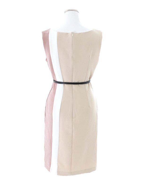 画像15: SALE!トリコロールカラーノースリーブドレス/無地/ノースリーブ/ベルト/胸元隠し/背中隠し/タイト/ミディアム/キャバドレス/ミニドレス【S-Lサイズ/2カラー】[OF01] 【SB】dzw