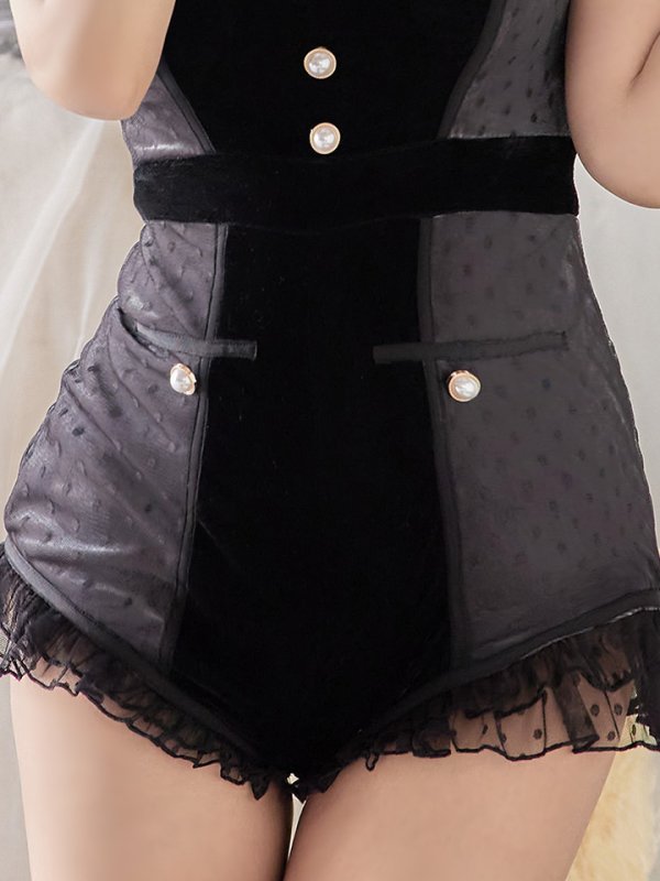 画像9: 【即日発送】ブラックドットレースバニーコスプレ【sugar nineハロウィン5点セット】【XS-Lサイズ/1カラー】[HC03/HC03]