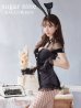 画像1: 【即日発送】ブラックドットレースバニーコスプレ【sugar nineハロウィン5点セット】【XS-Lサイズ/1カラー】[OF01/OF01] (1)