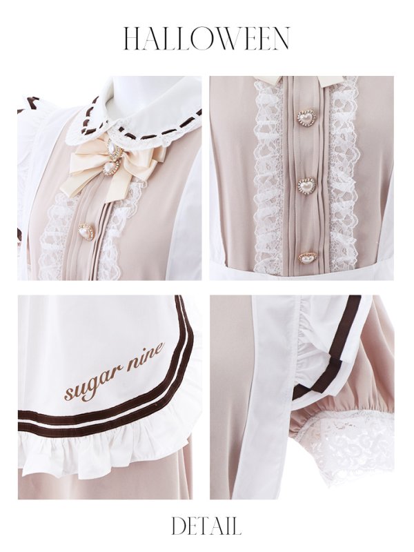 画像26: 【SALE!!】【即日発送】【ハロウィン】緩苺ちゃん着用 クラシカルメイドコスプレ 【コスプレ4点セット】【S-Lサイズ/2カラー】[OF01