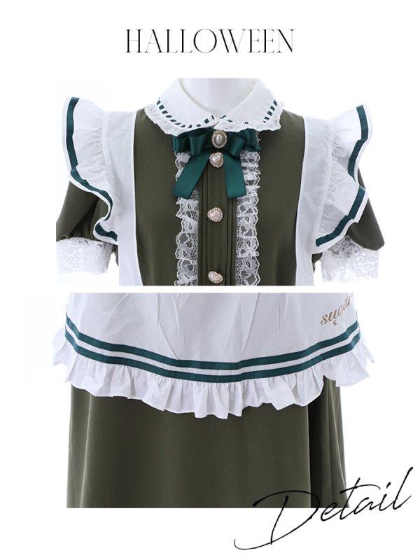 画像28: 【SALE!!】【即日発送】【ハロウィン】緩苺ちゃん着用 クラシカルメイドコスプレ 【コスプレ4点セット】【S-Lサイズ/2カラー】[OF01